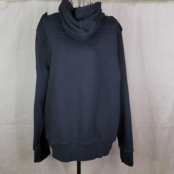APT. 9 Zip Up Black Hooded Jacket Medium - Picture 6 of 7